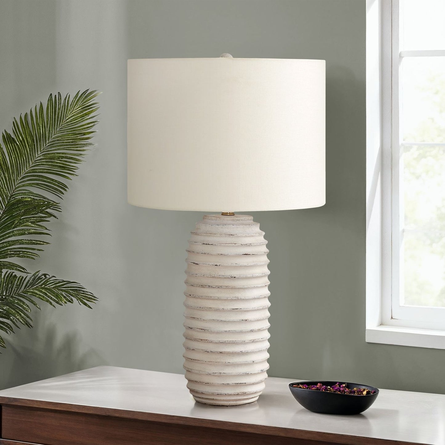Lighting, Table Lamp, Resin, Transitional - Cream