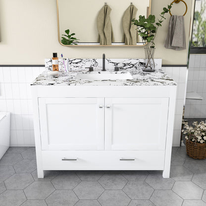 Bathroom Vanity With Storage - White