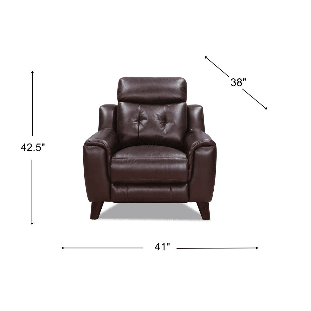 Torino - Power Headrest, Lumbar, Zero Gravity Waxy Pull Up Leather Recliner - Dark Brown