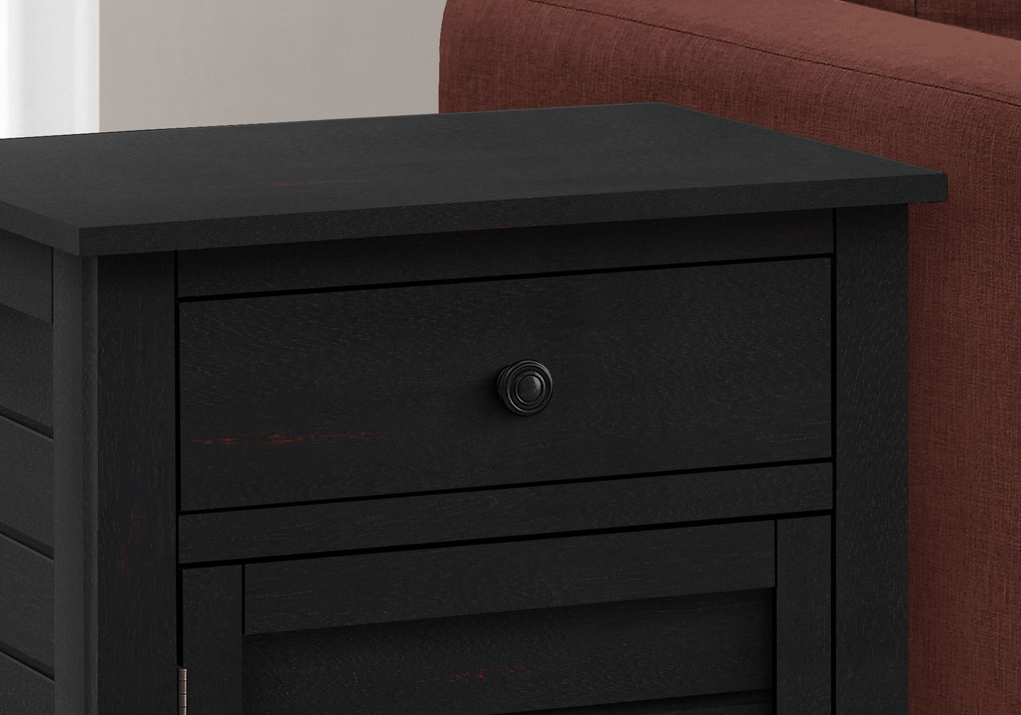 Accent Nightstand, Storage Drawer, Transitional