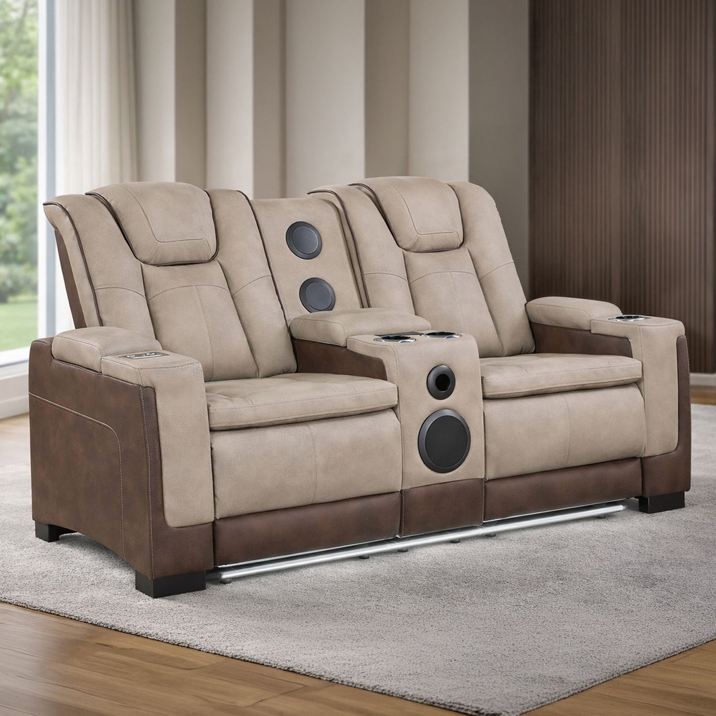 Bruno - Power Reclining Loveseat With Bluetooth Speakers