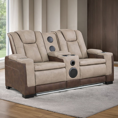 Bruno - Power Reclining Loveseat With Bluetooth Speakers