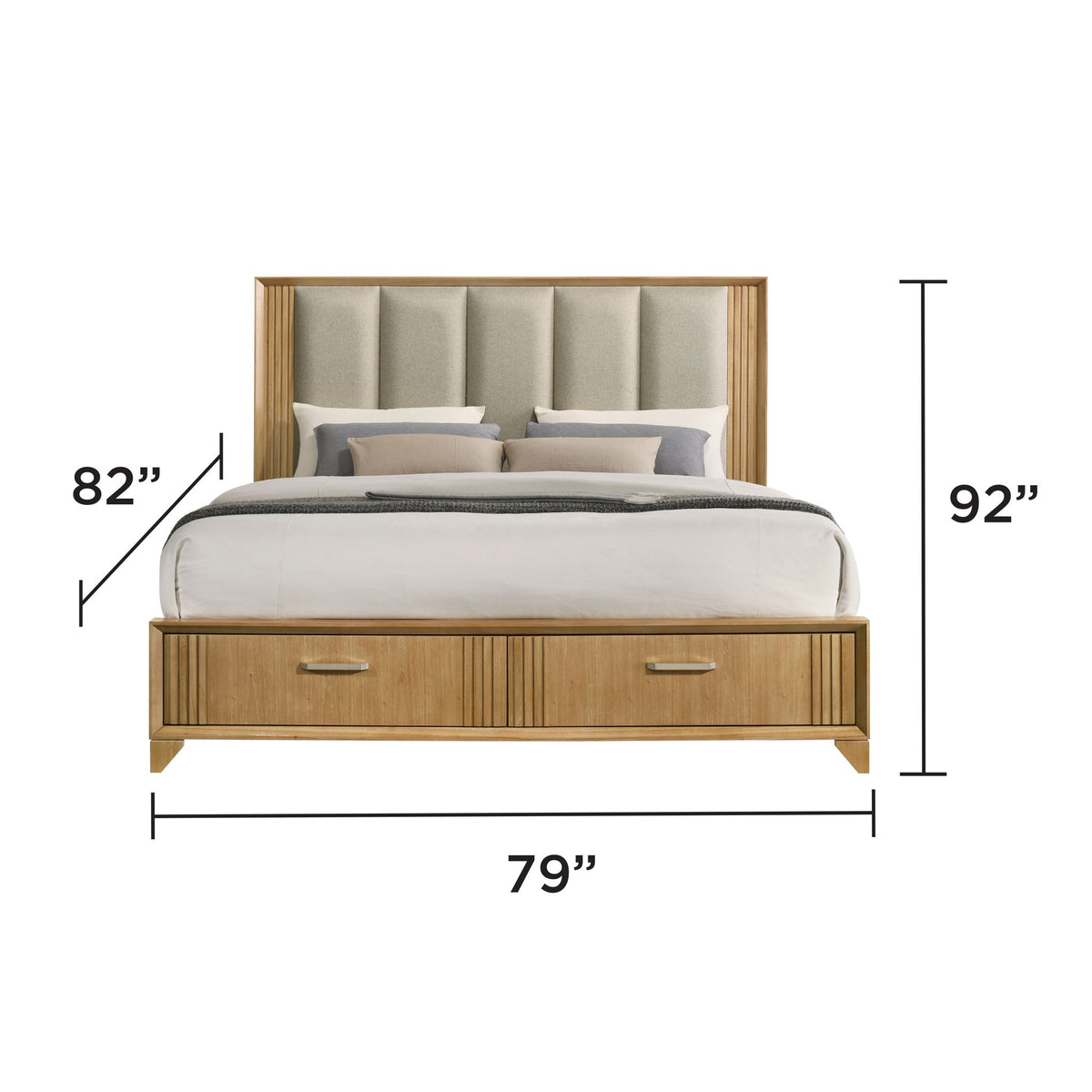 Hugo - Storage Bed With Upholstered Headboard