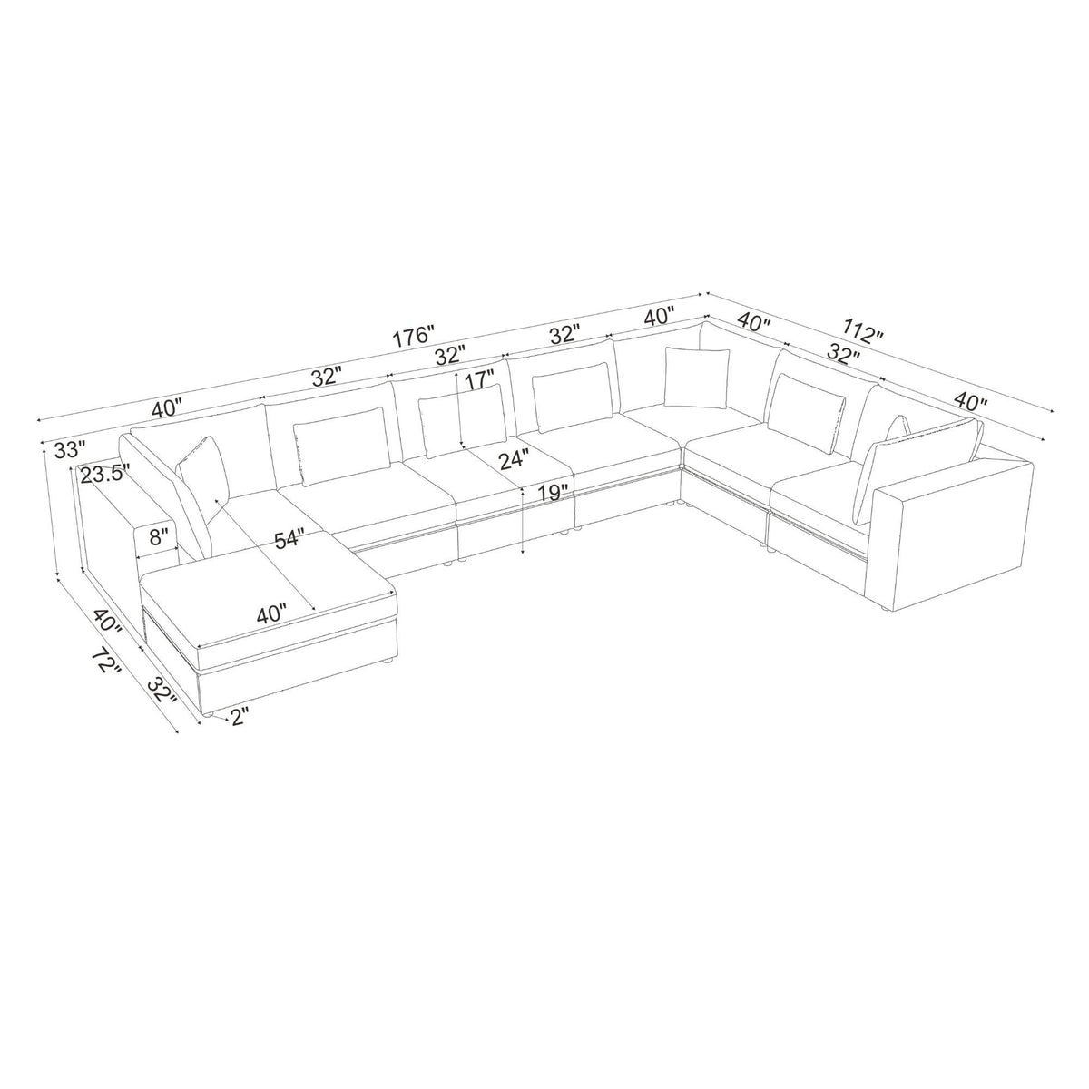 Upholstered Modular Sectional & Custom Configuration