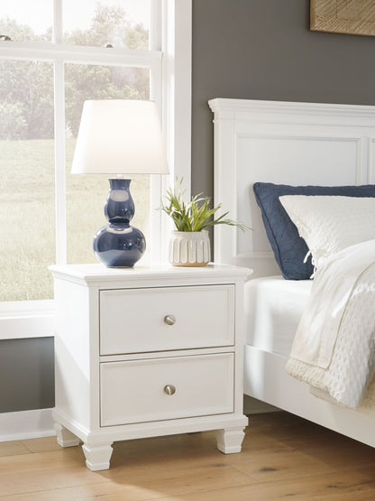 Fortman - White - Two Drawer Night Stand