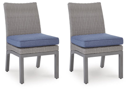 Dillon Beach - Side Chair With Cushion (Set of 2) - Blue / Gray
