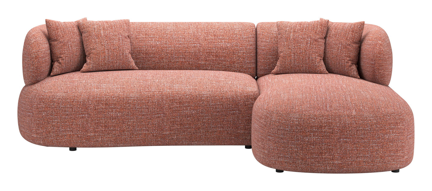 Venezia - Chaise Sectional - Brown