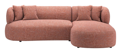 Venezia - Chaise Sectional - Brown