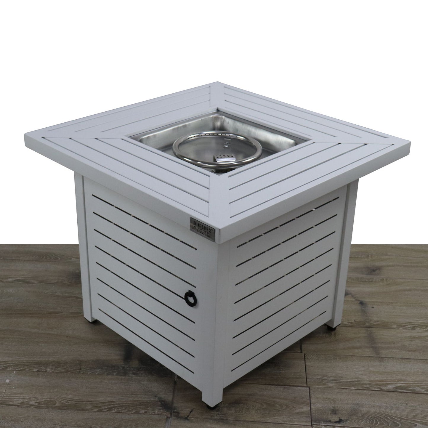 Propane Fire Pit Table - Natural Whitewash