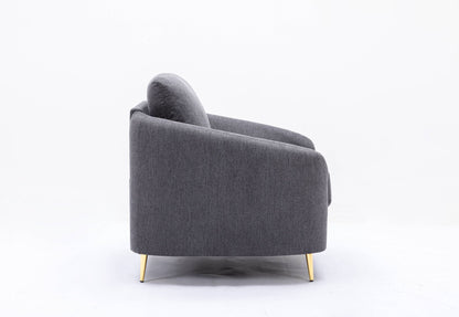 Yuina - Linen Chair - Gray