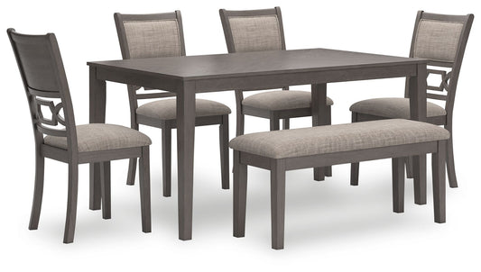 Wrenning - Gray - Dining Room Table Set (Set of 6)