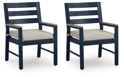 Mabry Shores - Arm Chair With Cushion (Set of 2) - Blue