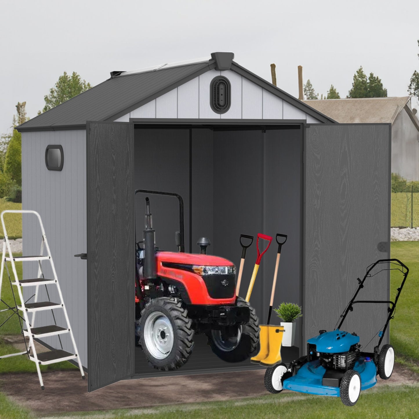 Plastic Storage Shed For Backyard Garden Big Spire Tool Storage