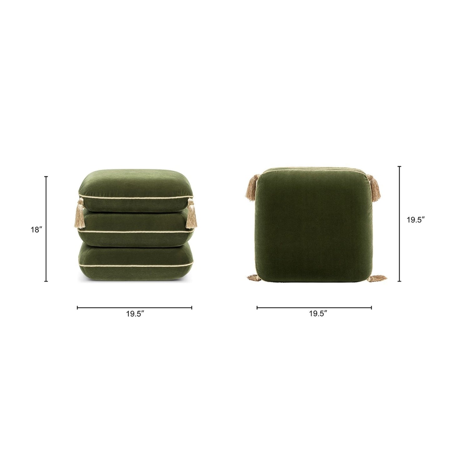 Monarch - Squared Upholstered Ottoman