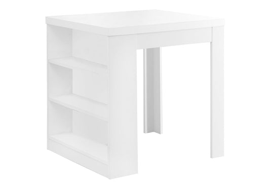 Rectangular Small Dining Table Counter Height For Dining Room - White