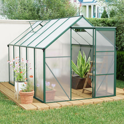 Polycarbonate Greenhouse Raised Base And Anchor Aluminum Heavy Duty Walk-In Greenhouses For Outdoor Backyard In All Season