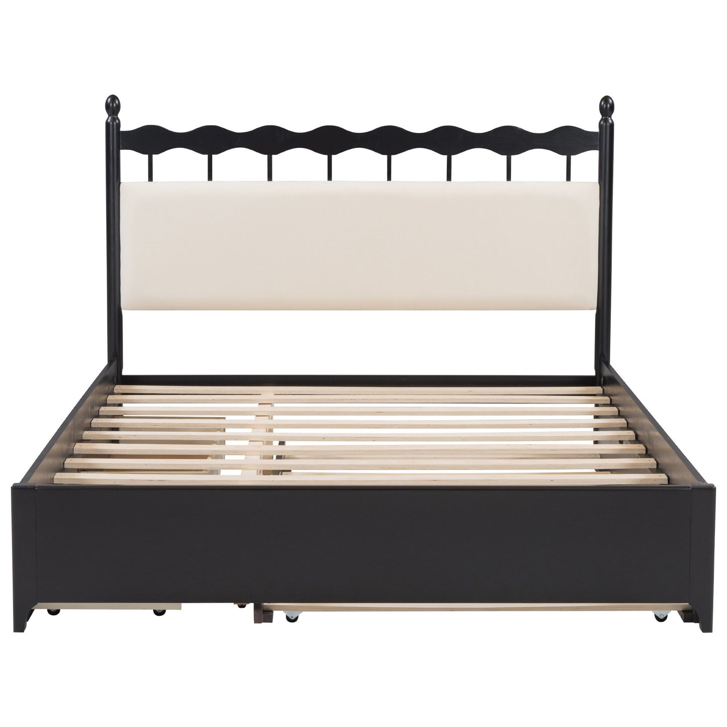 Storage Platform Bed With 2 Big Drawers & Trundle