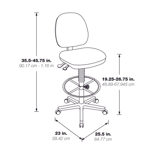 Deluxe Ergonomic Drafting Chair