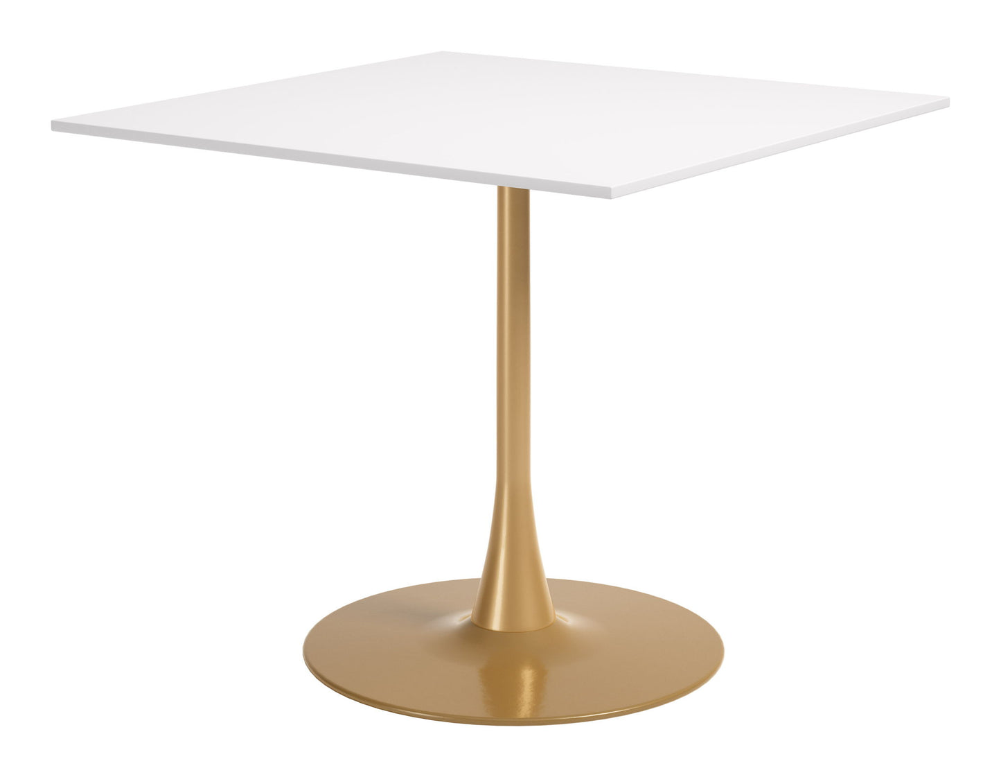 Epas - Dining Table - White / Gold