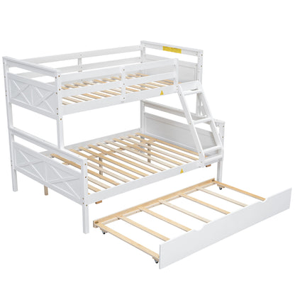 Bunk Bed With Ladder And Safety Guardrail