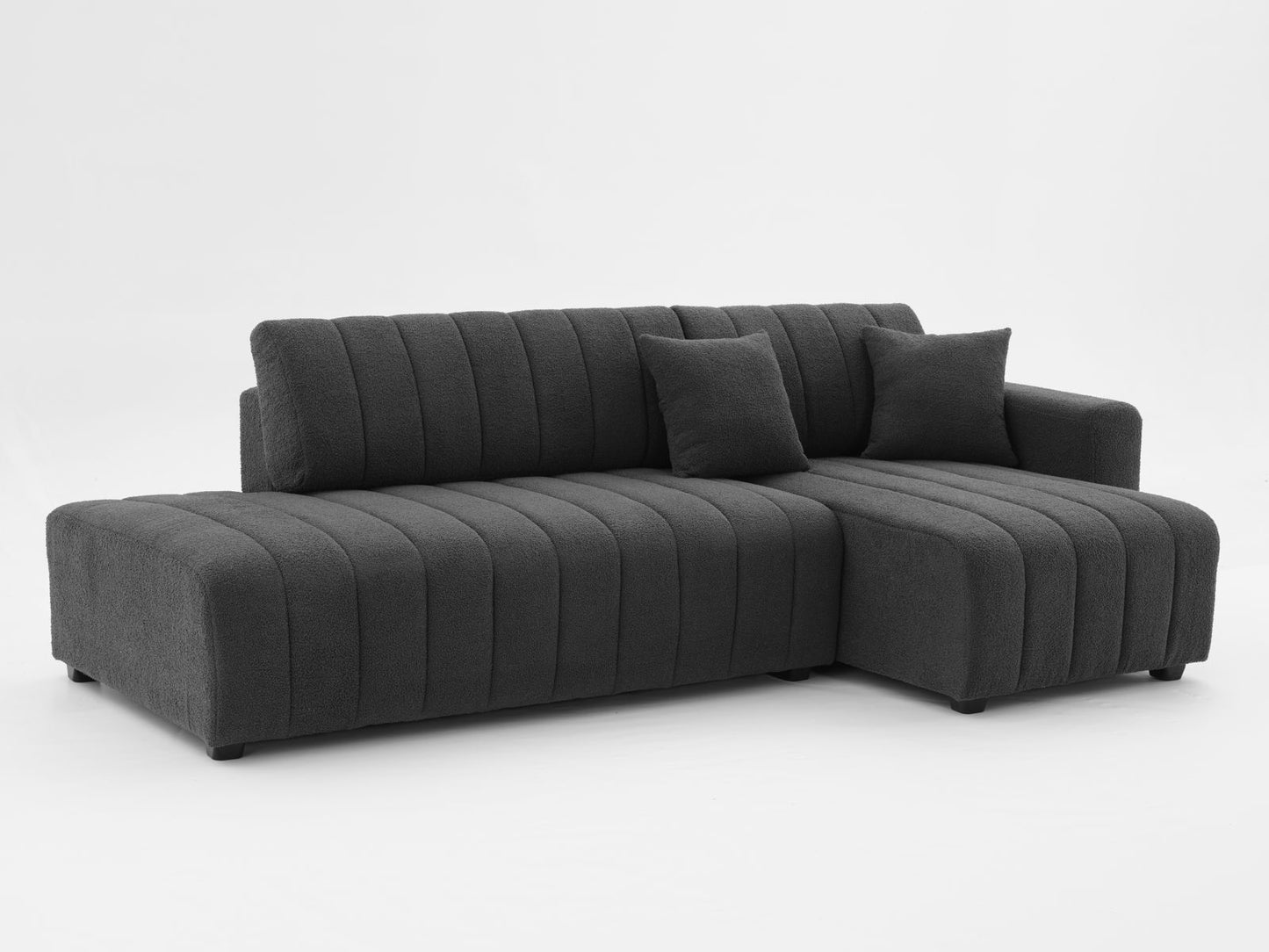 Jessica - Lamb Wool Sectional Sofa With Chaise