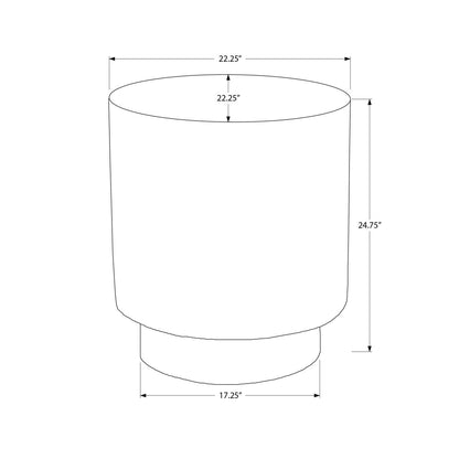 Round Accent Table, Indoor Outdoor - White