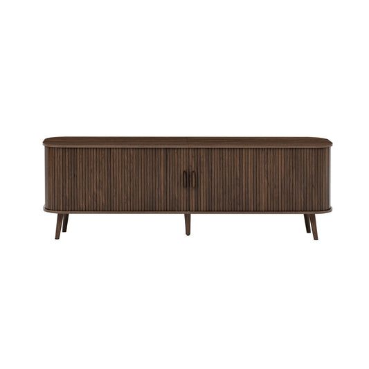 70" TV Stand, Media Center With Ample Storage - Dark Brown
