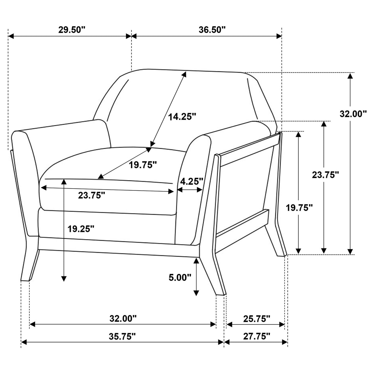 Caspian - Accent Chair - Gray