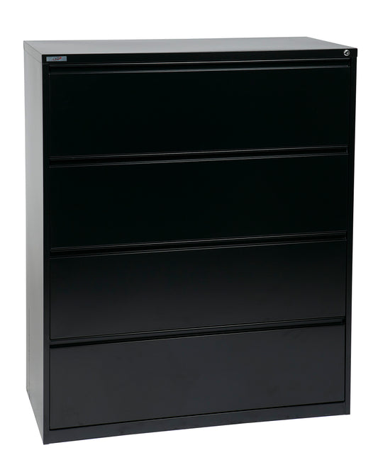 42" Wide 4 Drawer Lateral File With Core-Removeable Lock & Adjustable Glides