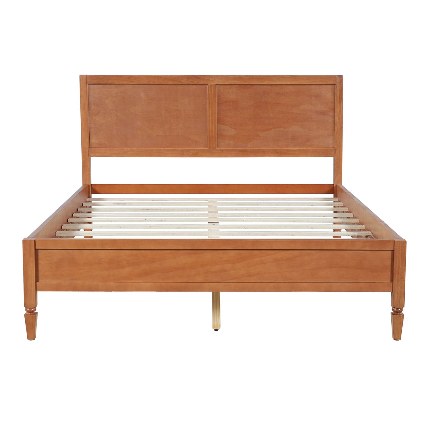 Classic Platform Bed Frame With Panel Headboard