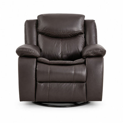 Rocker Recliner Chair With Manual Recline And 360° Swivel Base