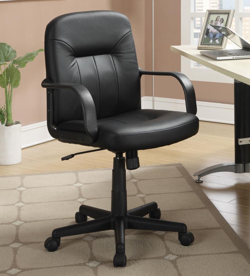 Minato - Upholstered Adjustable Home Office Desk Chair - Black