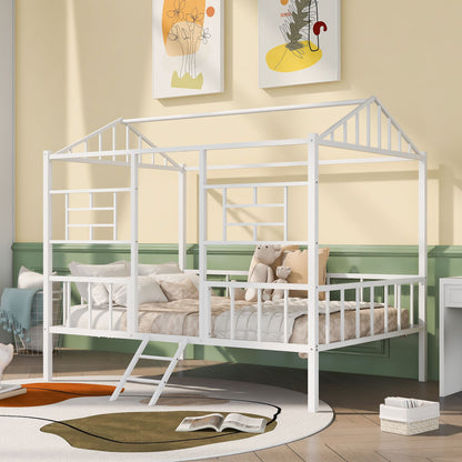 House Bed Frame With Slatted Support, No Box Spring Needed