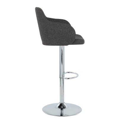 Boyne - Contemporary Adjustable Barstool With Swivel With Oval Footrest (Set of 2)