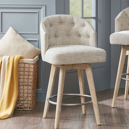 Onyx - 360 Degree Swivel Counter Stool - Cream
