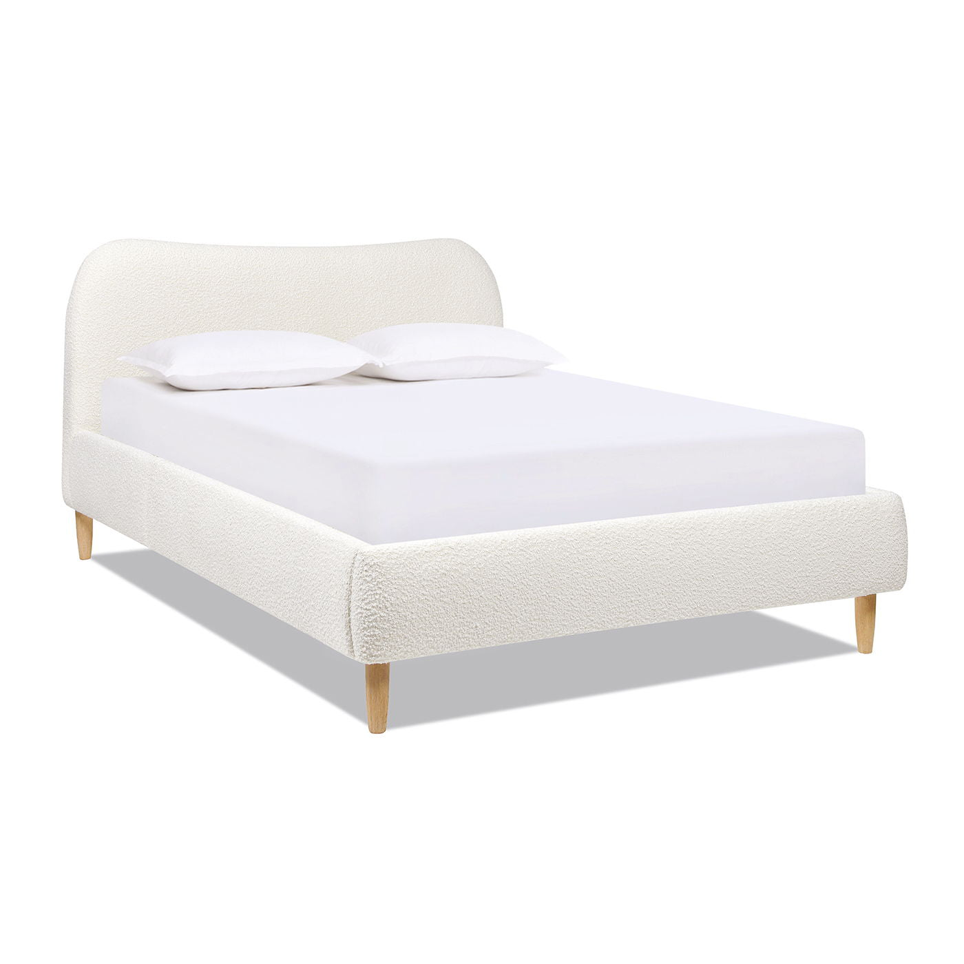 Roman - Curved Headboard Upholstered Platform Bed