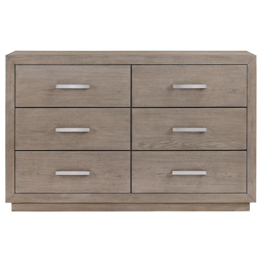 Kenora - 6-Drawer Dresser - Barley Brown