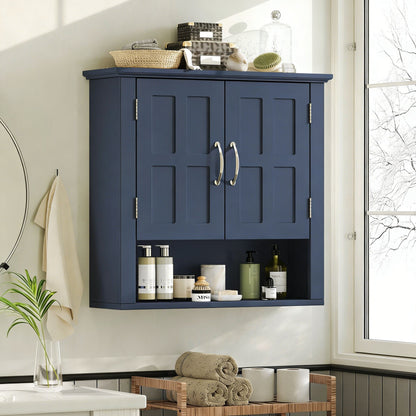Multi Functional Wall Mounted Cabinet With Adjustable Shelves For Bathroom