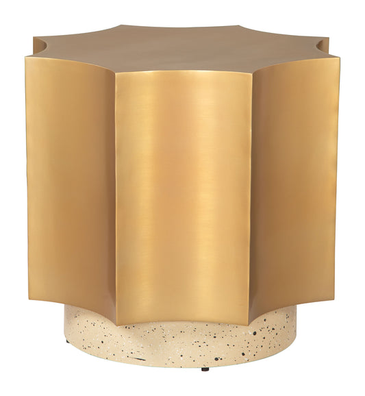 Osam - Side Table - Gold & Beige