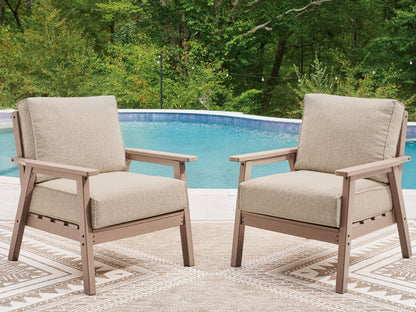 Cliffs Beach - Lounge Chair With Cushion (Set of 2) - Driftwood