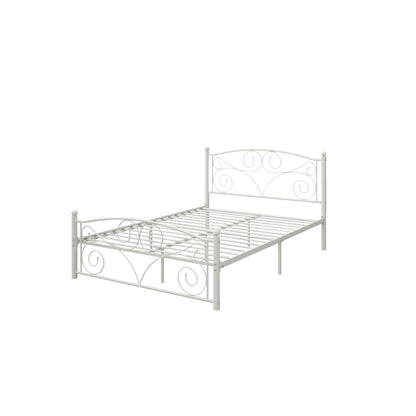 Unique Flower Sturdy System Metal Bed Frame With Headboard And Footboard