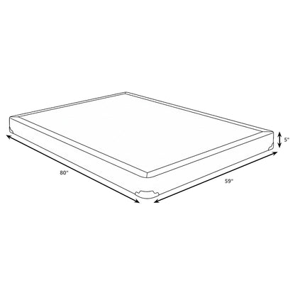 Low Profile Box Spring Foundation With Padded Slats And Breathable Design
