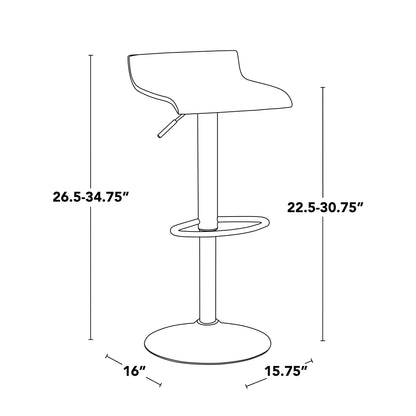Ale - Contemporary Adjustable Barstool (Set of 2)