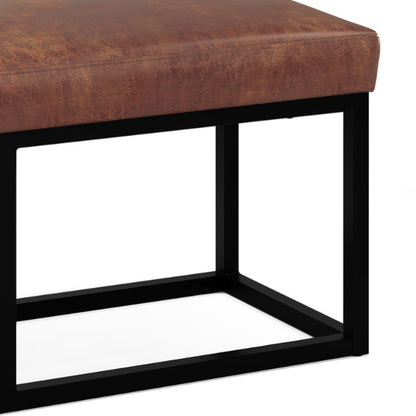 Reynolds - Ottoman Bench - Distressed Saddle Brown