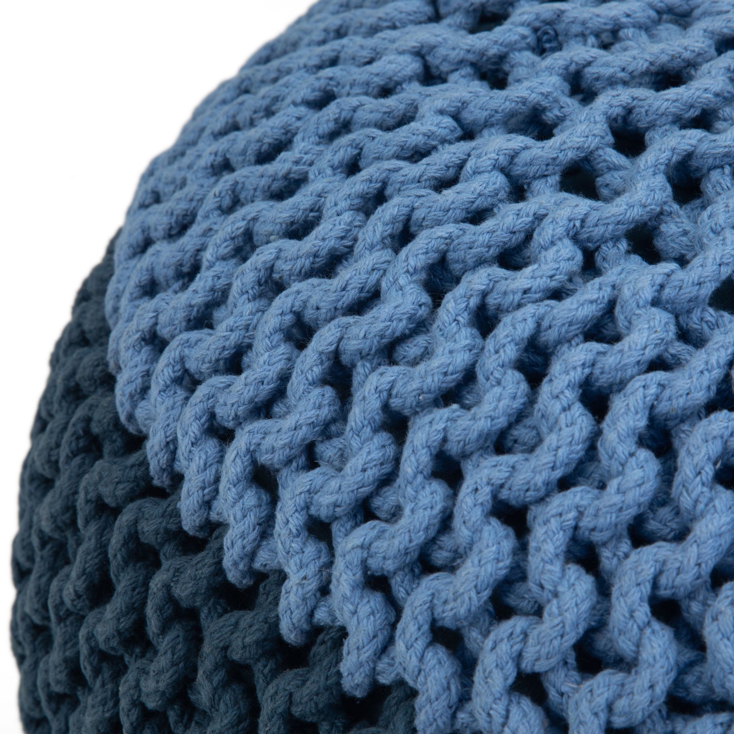 Nikki - Handcrafted Hand Knit Round Pouf