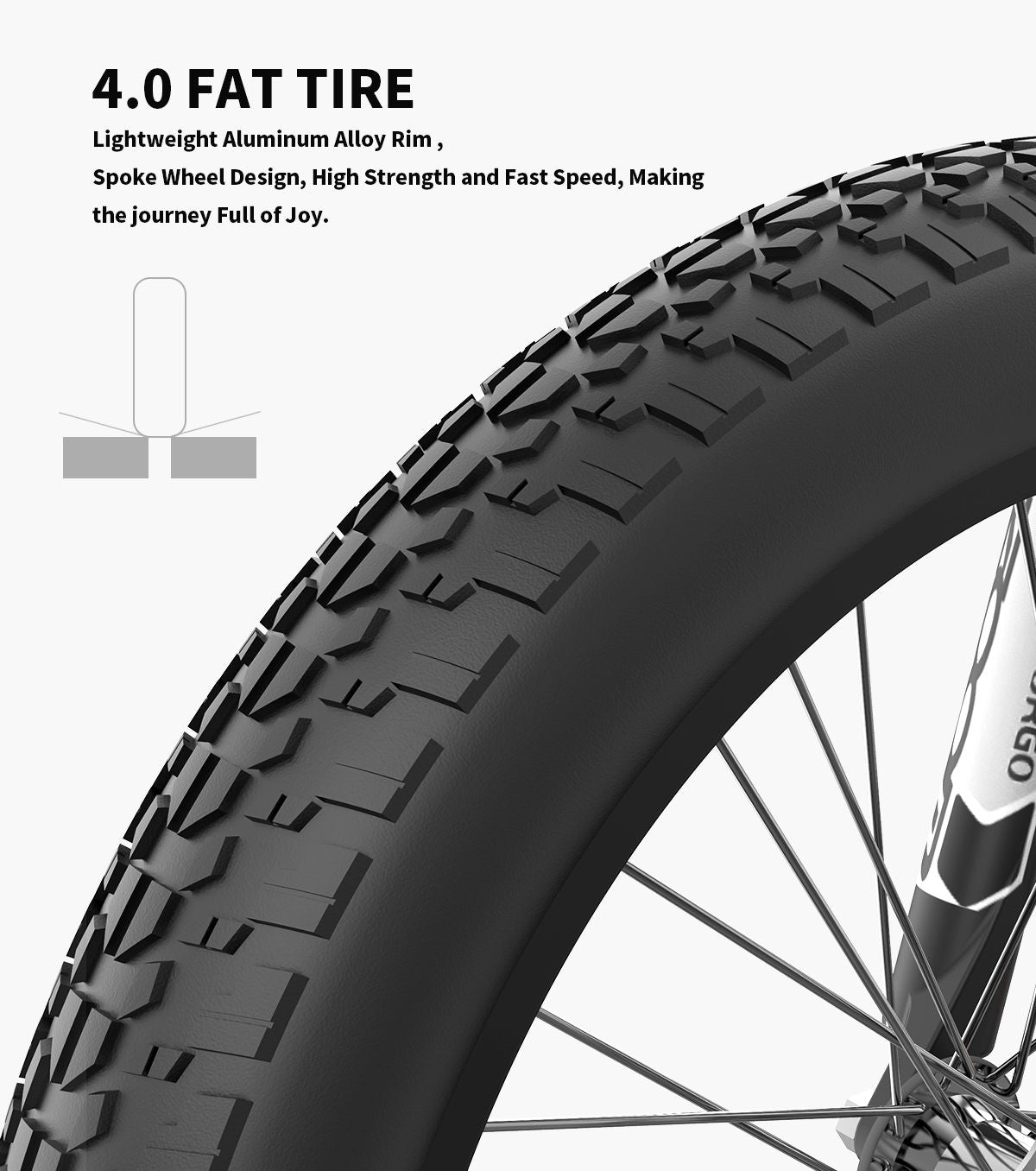 Electric Bicycle 500W Motor 20" Fat Tire With 48V / 15Ah Li - Battery S18 - Mini New Style - Black