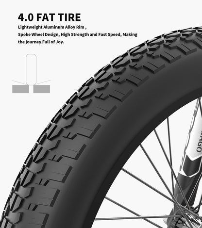 Electric Bicycle 500W Motor 20" Fat Tire With 48V / 15Ah Li - Battery S18 - Mini New Style - Black