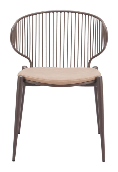 Silues - Dining Chair (Set of 2) - Taupe & Brown