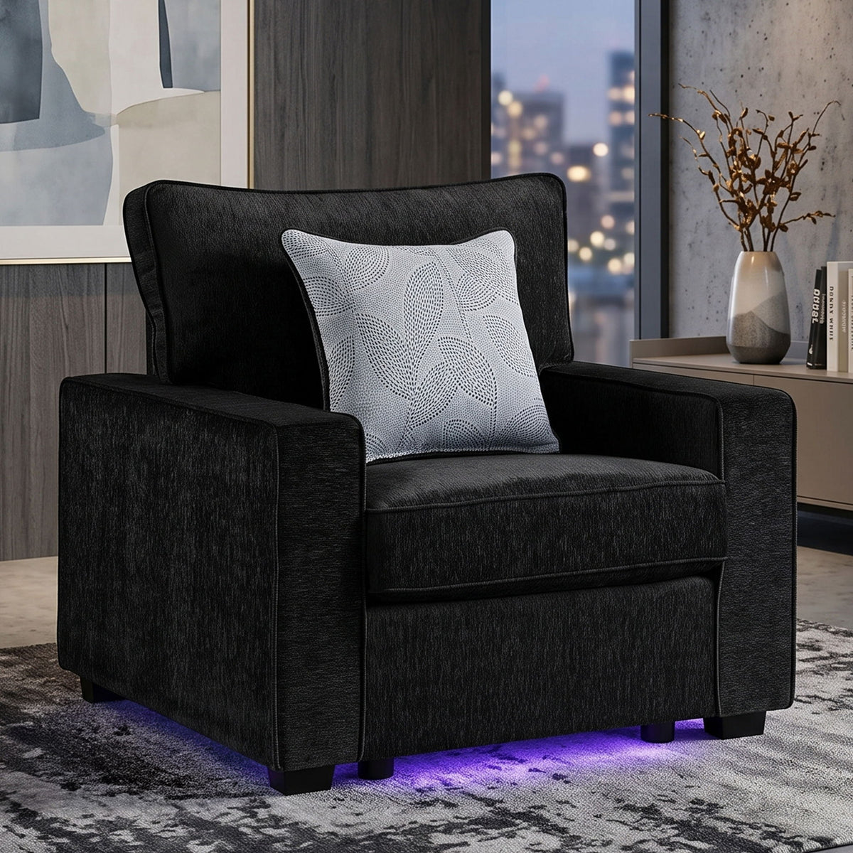 Rita - Accent Chair With LED Underlighting