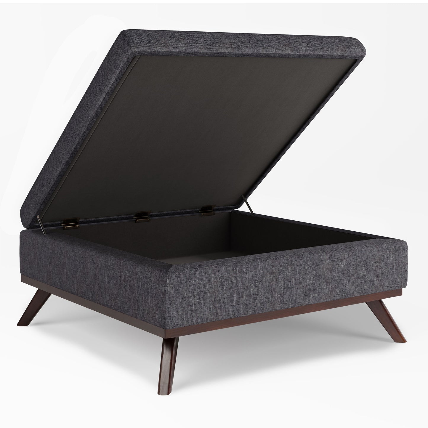 Owen - Square Coffee Table Storage Ottoman - Slate Gray